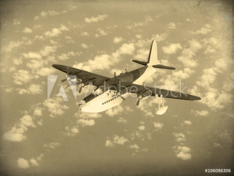 Picture of Artists recreation of World War 2 vintage flying boat used by the allies as a scout and bomber